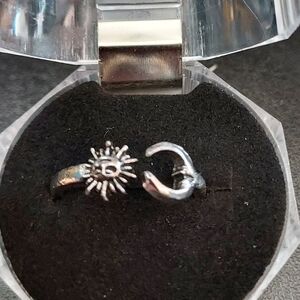 Sterling silver ring size 6 Sun and Moon